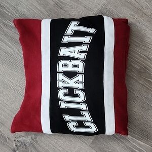 Fanjoy - "Clickbait" Sweatshirt - Mens Small - Burgundy / white/black colorblock